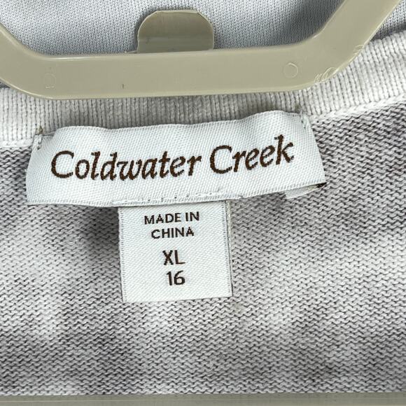 Coldwater Creek Sweater Cardigan Womens Size XL Brown Cotton Modal Blend PILLING - Picture 4 of 9